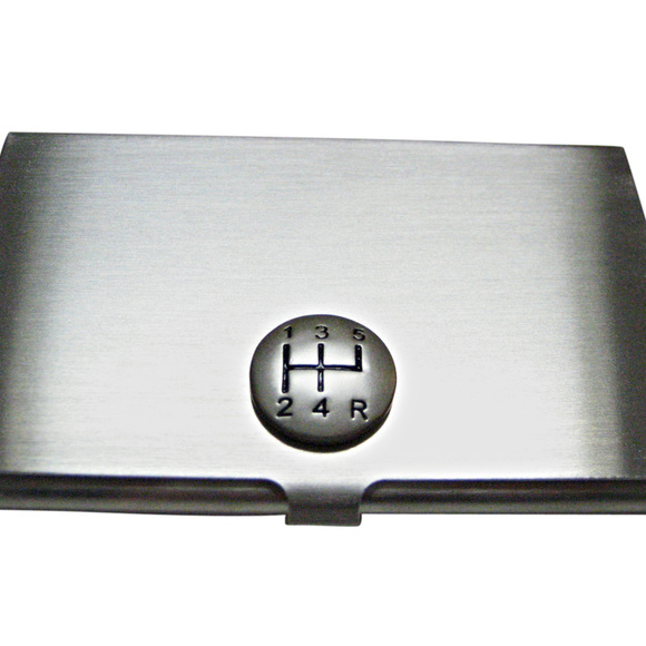 Leather Business Card Holder w/RFID - Voyager #7306 | Jack  Gear Shift Business Card Holder